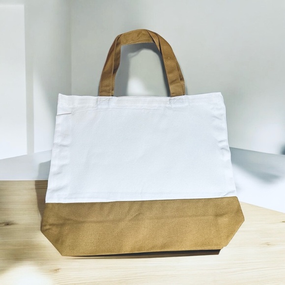 Large Canvas Tote Bag with Fairy Girl & Birds Art | Hand Pressed | 17”x14” | New - Picture 4 of 4